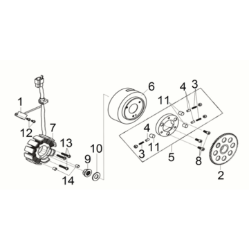 Flywheel - stator Sym Joymax Z 125i E5 2022