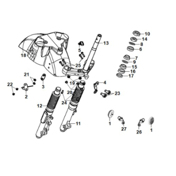 FR. fender - front cushion Sym E-Fiddle Matte Black (BK007U)