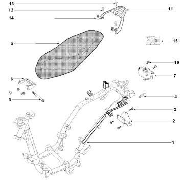 Frame- Saddle Peugeot Tweet 4-stroke