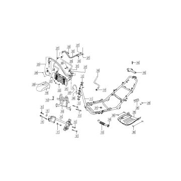 Frame parts Kymco Dink AC 2-stroke Silver