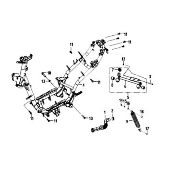 Frame - motorophanging Sym Crox 50 E4