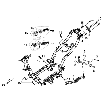 Frame Sym Jet 4 (R086) red