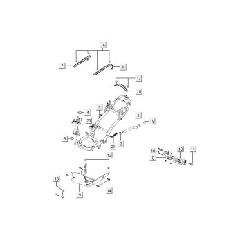 Frame parts Kymco Agility 10' 4-stroke blue