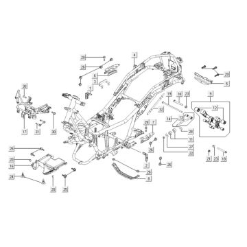 Frame parts Kymco Downtown 300i white