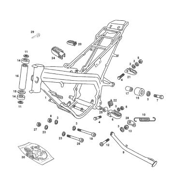 Frame Derbi Senda R old model