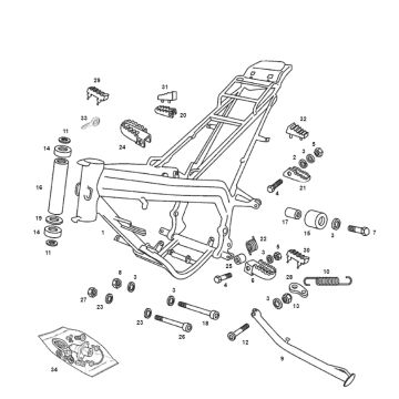 Frame Derbi Derbi Senda SM DRD oud model