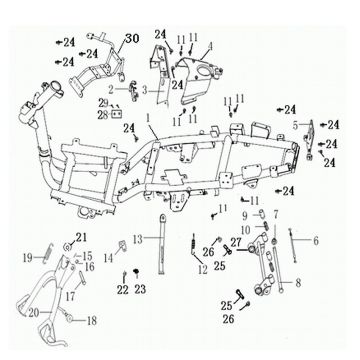 Frame Generic Roc red 2010 2-stroke