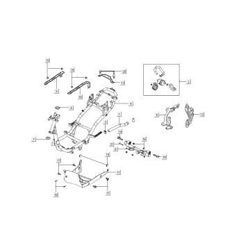 Frame Kymco Agility FR 12" 50 4T AC Euro 4 brown