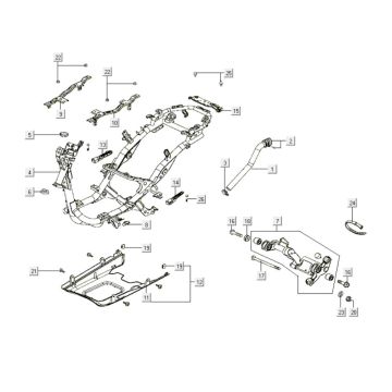 Frame Kymco Like 200i White
