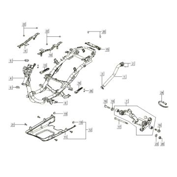 Frame Kymco Like 200i Black