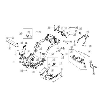 frame Kymco Sento 4-stroke Pink