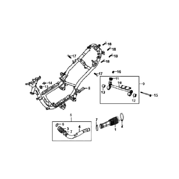 Frame Engine Suspension Sym Orbit (BU289) blue