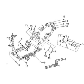 Frame/ engine suspension Sym X'PRO 125