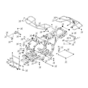 Frame parts Kymco MXU 300 4T LC