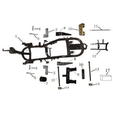 Frame parts China LX white