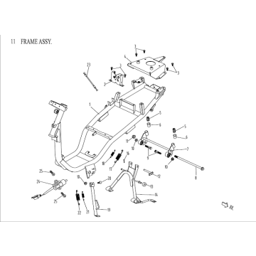 Frame parts China Venom black