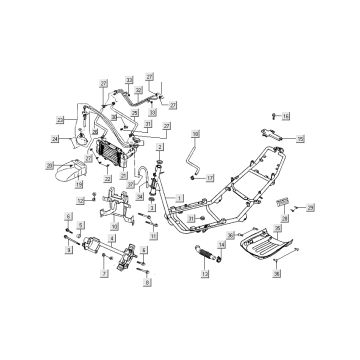 frame parts Kymco Dink LC 2-stroke silver