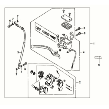 Front brake master cylinder Sym Orbit III 50 E5