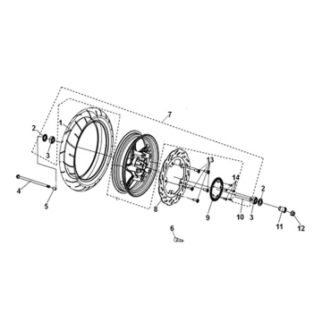 Front wheel Sym ADX 125i ABS+ TCS E5 2023