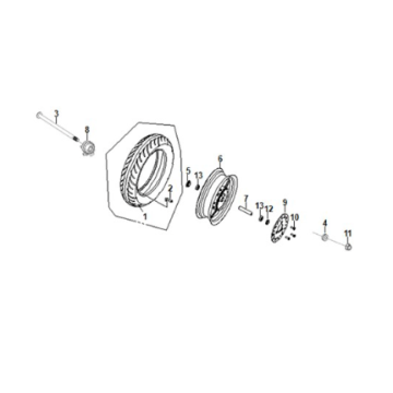 Front wheel Sym E-Fiddle