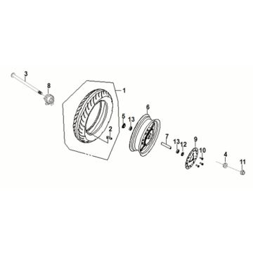 Front Wheel Sym Fiddle IV 50 E5