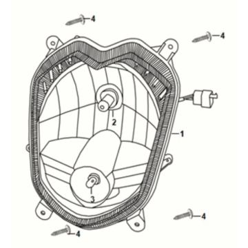 Head light Sym Orbit III 50 E5