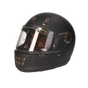 MT Jarama SV Solid integral helmet matt black/gold