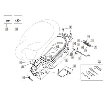Helmet Case Aprilia Mojito Custom 2t (Piaggio engine) 2004 - 2010