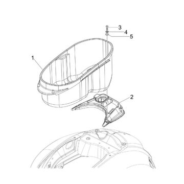 Helmet compartment GTS 125 IU