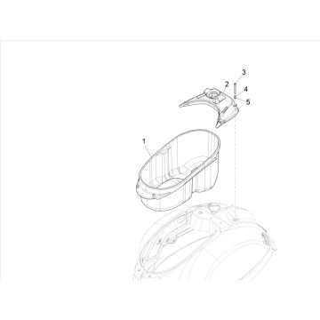 Vespa GTS 300 HPE 4T 4V IE ABS E4 2019 helmet box (EMEA)