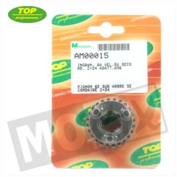 Sprocket AM6 6th gear secondary 1st series 24 teeth TP 	