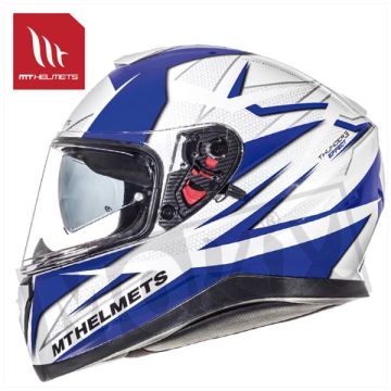Helmet integral MT Thunder III SV Effect white/blue XS