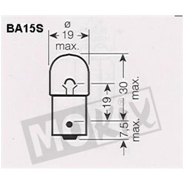 Bulb R10W Ba15s 12V 10W green 4 pieces