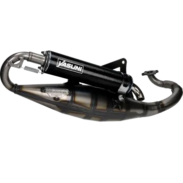 Peugeot horizontal 2-stroke exhaust Yasuni-R Black