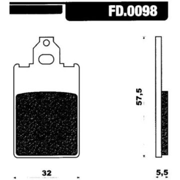 Brake pad set Newfren A-grade FD0098