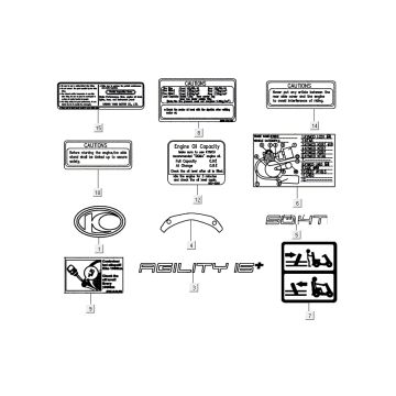 Infosticker Kymco Agility 16'+ 4t matte metalic blue