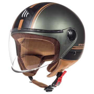 Jet helmet MT Street Entire matt green/brown