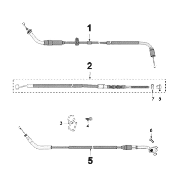 Cables Peugeot New Vivacity 4-stroke Blue