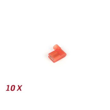 Cable lug flat holder 90 degree angle 6.3 mm diameter = 0.75-1.5 square mm 10 pieces.