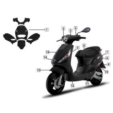 Piaggio Zip 2000 hairstyles replica
