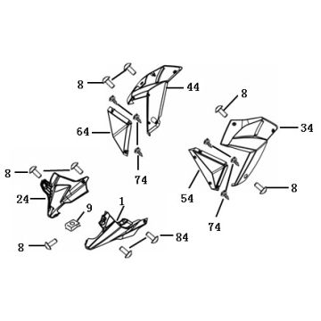 Body panels 2 AGM Strada 50 4T AC
