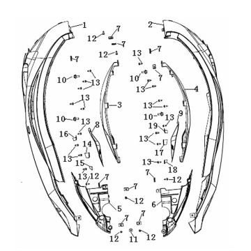 Rear hood Generic Roc red 2010 2-stroke