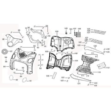 Body panels China Joy 50 4T AC red