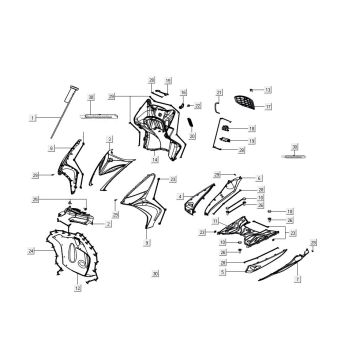 Kapdelen Kymco Agility 16'+ 4-stroke injection euro4 matte blue
