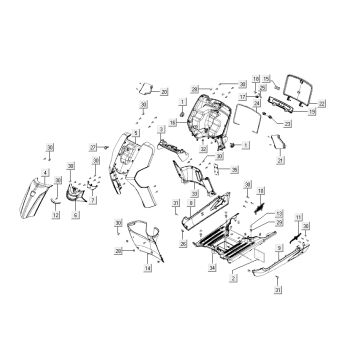 Cape parts Kymco Like 4-stroke deep ocean blue