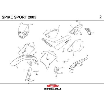 Kapdelen Rieju Spike red 2005 2-stroke