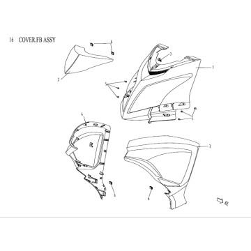 Cover parts for China Venom black