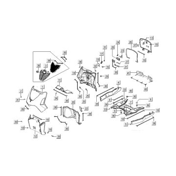 Cap parts for Kymco People S 4-stroke matt black