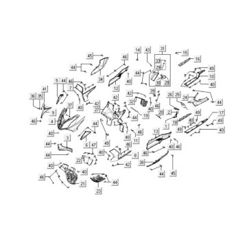Front body panels Kymco Downtown 125i 4T LC