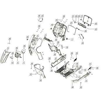 Front hair cuts Kymco Like 200i White